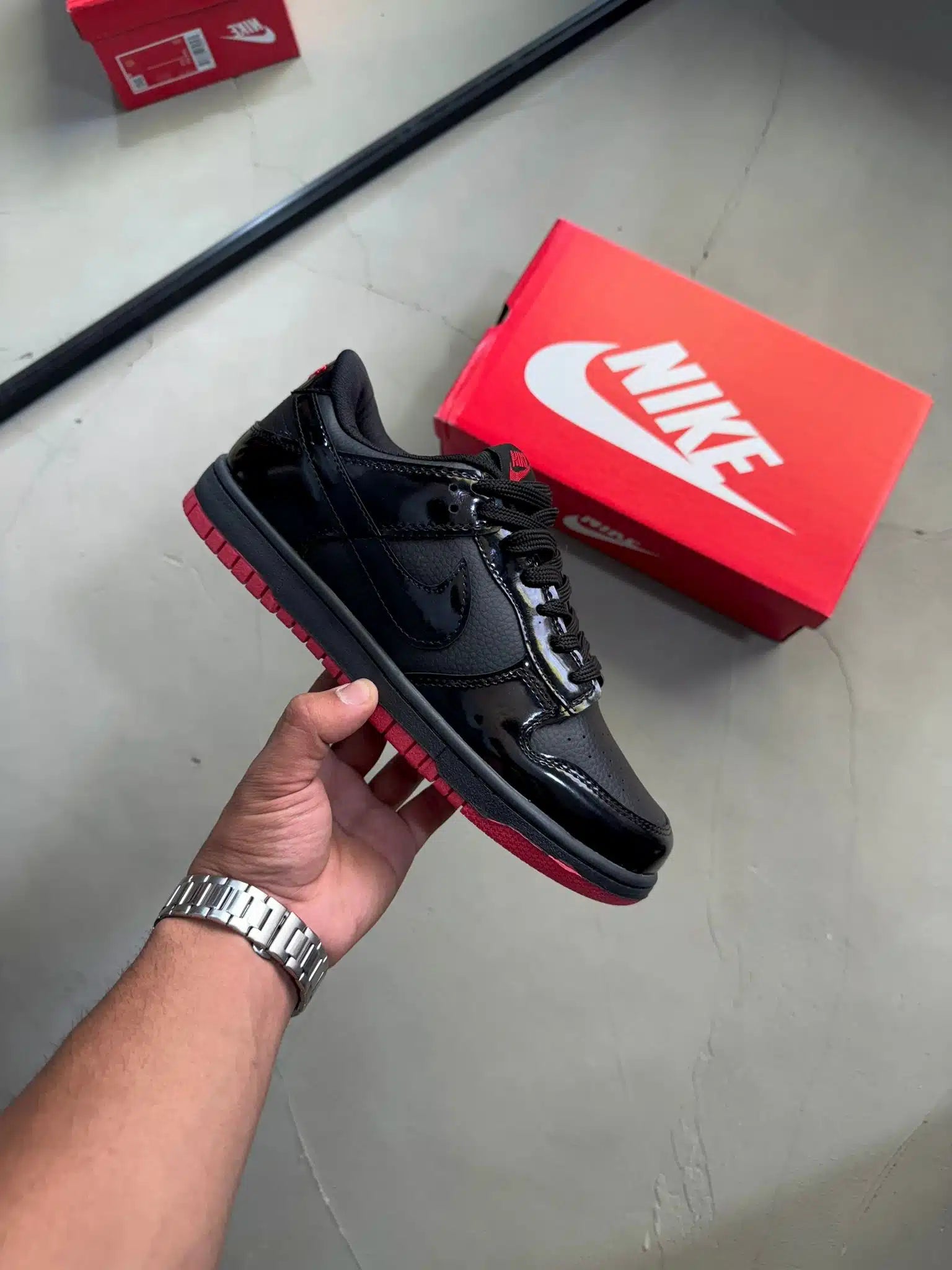 Dunk Low Black/Red Ayakkabı