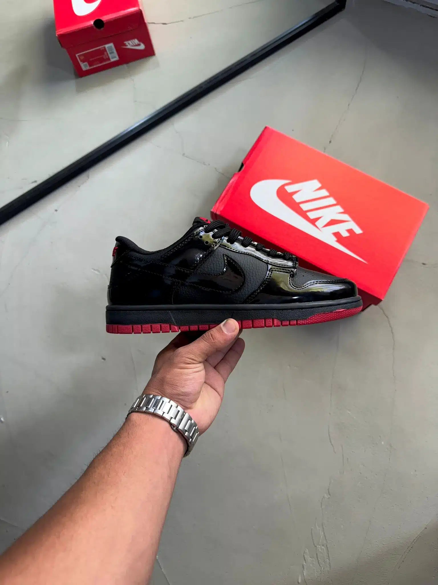 Dunk Low Black/Red Ayakkabı