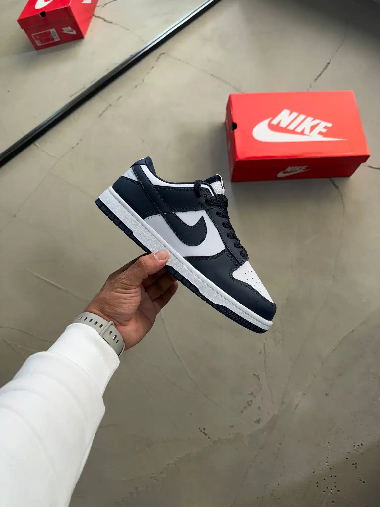 Dunk Low Lacivert/Beyaz Ayakkabı